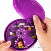 7pcs round plastic pill box