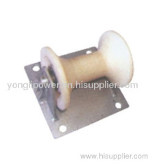 5KN steel plate supported cable ground roller pulley block