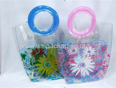 clear pvc bag with handle