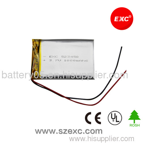 Lithium Rechargeale battery 1000mAh