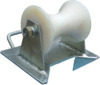 Pithead cable protection roller pulley block