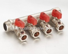 brass manifold valve 4-way comp