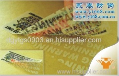 VOID tamper evident sticker,packaging seal sticker