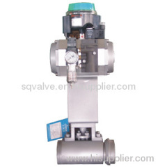 pneumatic drived drain floating ball valve