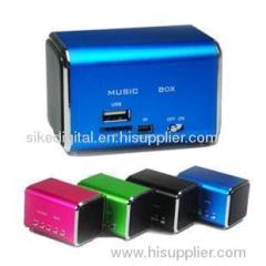 Portable mini usb speaker with fm raido and Usb pen drives slot