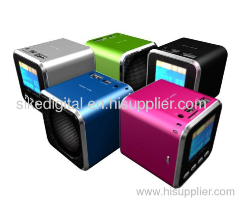 Portable usb speaker with lcd screen display and fm radio
