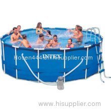 Intex 15' x 48" Metal Frame Swimming Pool Set with Pump - 56945EB