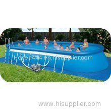 Intex 12' x 28' x 48 Ellipse Oval Frame Pool Complete Pool Set