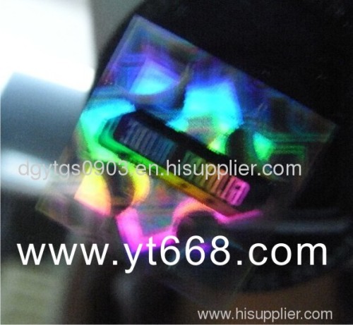 easy destructive hologram sticker, one time use hologram label