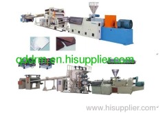 PVC sheet production line in machinery