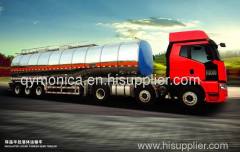 Insulated liquid tanker semi trailer