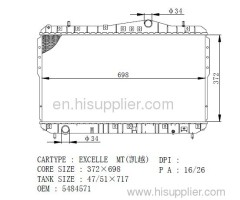 auto radiator EXCELLE MT