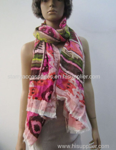 artificial cotton printed scarf