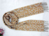 acrylic animal print knitted scarf