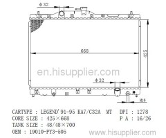 19010-PY3-505 HONDA auto radiator