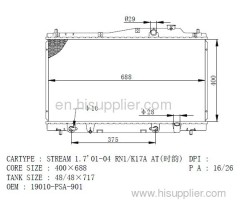 auto parts Radiator Honda 19010-PSA-901