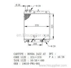 auto parts radiator 19010-PWA-901