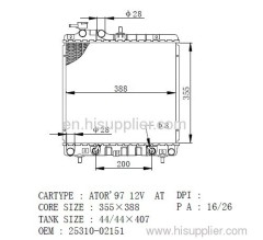 25310-02151 car radiator