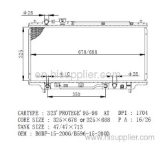 B596-15-200D Mazda auto radiator