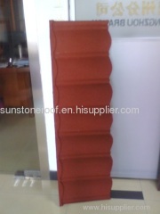 Color stone coated metal roof tile