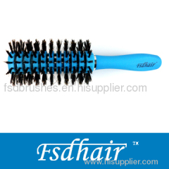 hair brush with round head with nylon pins