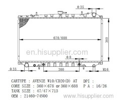 21460-74N00 auto radiator