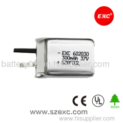 Lithium Rechargeale battery 602030