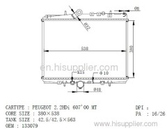 auto car PEUGEOT radiator 133079