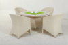 Outdoor Furniture PE Rattan Table Patio Wicker Dining Set