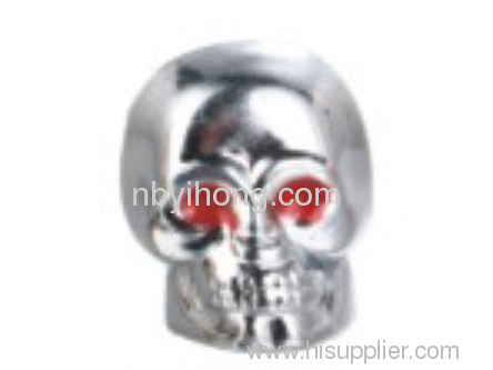 CHROME SKULL Bike Car Tyre Valve Dust Cap Covers