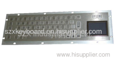 66 Keys industrial Stainless Steel metal Keyboard With Touchpad (TMS-M392TP)