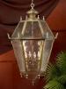 Solid brass outdoor light foyer lantern in European verdi finish with water-proof glass