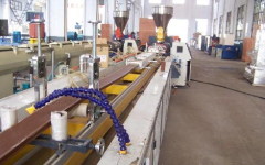 PE wood plastic profile extrusion line