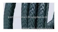 Carbonized fiber packing with PTFE