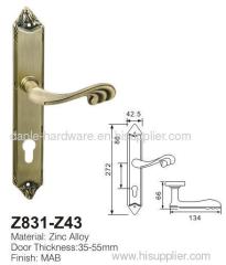 Zinc Handle with Plate