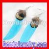 2011 Fashion Cyan And Grizzly Feather Earrings Forever 21 Alloy Fishhook