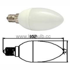 3W C37 retrofit led ceramic candle light