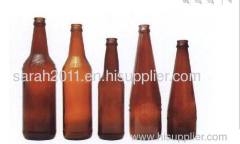 Amber glass bottle boston round