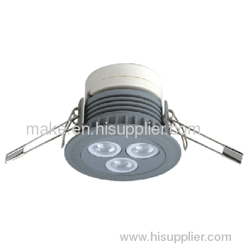 3X3W Recessed Rounded Ceiling Light