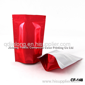 stand up with zipper bag