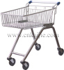 Mini metal supermarket zinc plated shopping trolley 70L
