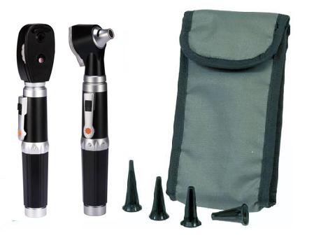 otoscope set with Ophthalmoscope in soft case