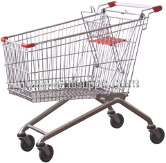 Euoropean style zinc plated shopping carts 180L