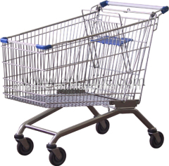 Metal supermarket shopping cart 210L