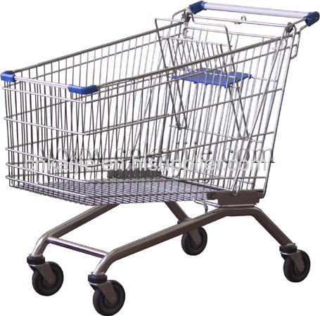 Metal supermarket shopping cart