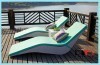 Outdoor Patio Garden Furniture PE Wicker Sunbed Chaise Lounger