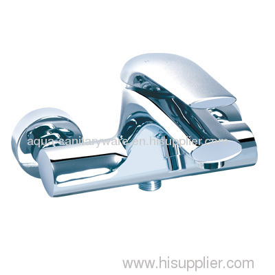 Flat handle bath shower mixer tap