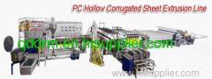 PC Hollow corrugated sheet extrusion line/sheet making line