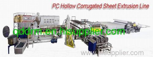 PC Hollow corrugated sheet extrusion line