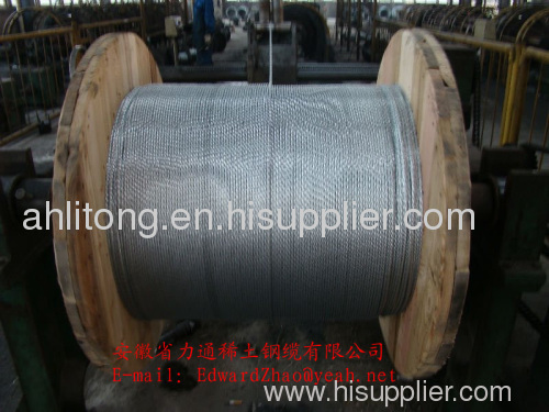 Galvanized steel wire strand 7/2.03 class A coating